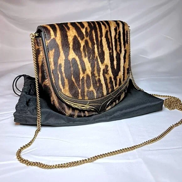 Roberto Cavalli European Collection Calf Hair Shoulder Bag With Deco Hardware - Picture 3 of 13